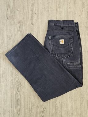 Carhartt 32x30 Distressed Dark Navy FR Work Pants